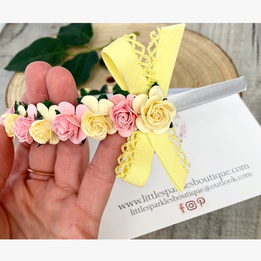 Lemon And Pink Floral Band