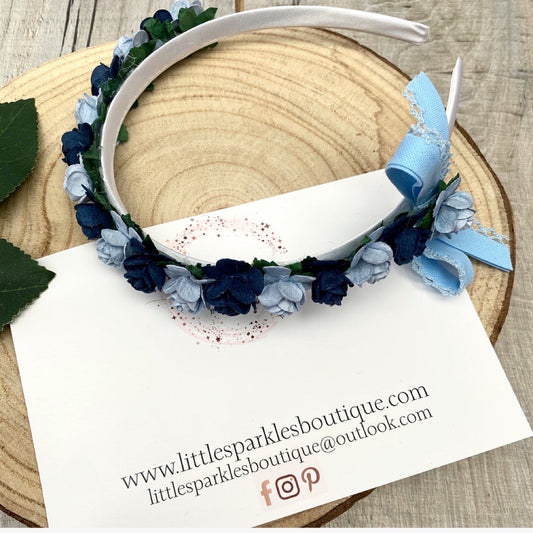 Navy And Baby Blue Headband