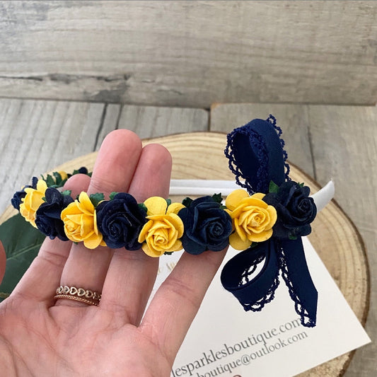 Navy And Bright Yellow Band