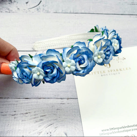 Navy and White Headband