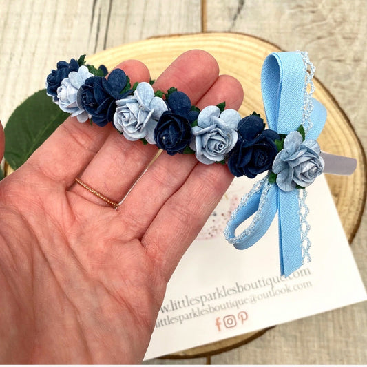 Navy And Baby Blue Headband