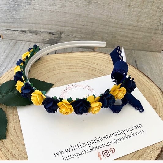 Navy And Bright Yellow Band