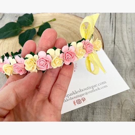 Lemon And Pink Floral Band